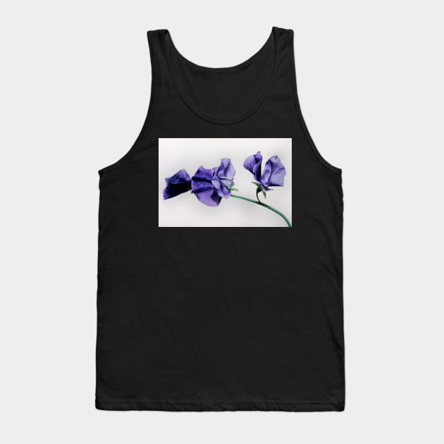 Sweet Pea Flower Tank Top by avrilharris